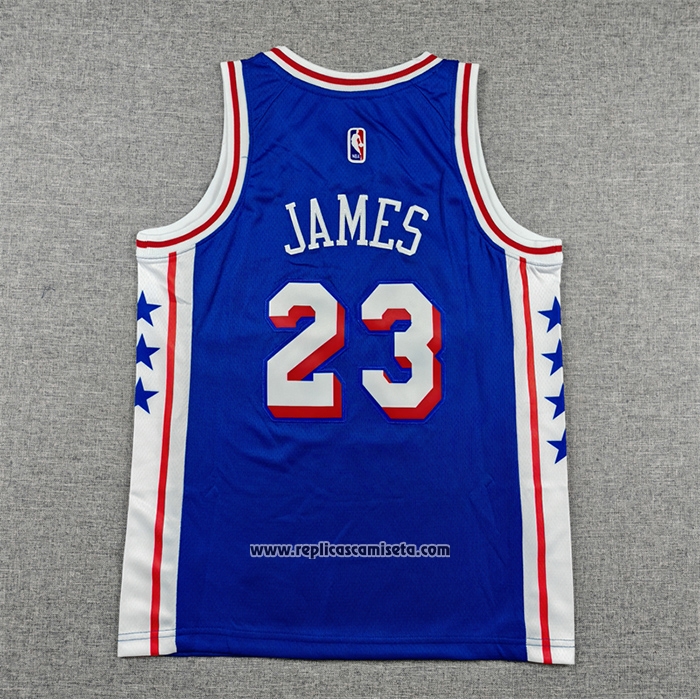 Camiseta Nino Philadelphia 76ers LeBron James NO 23 Icon 2025-26 Azul